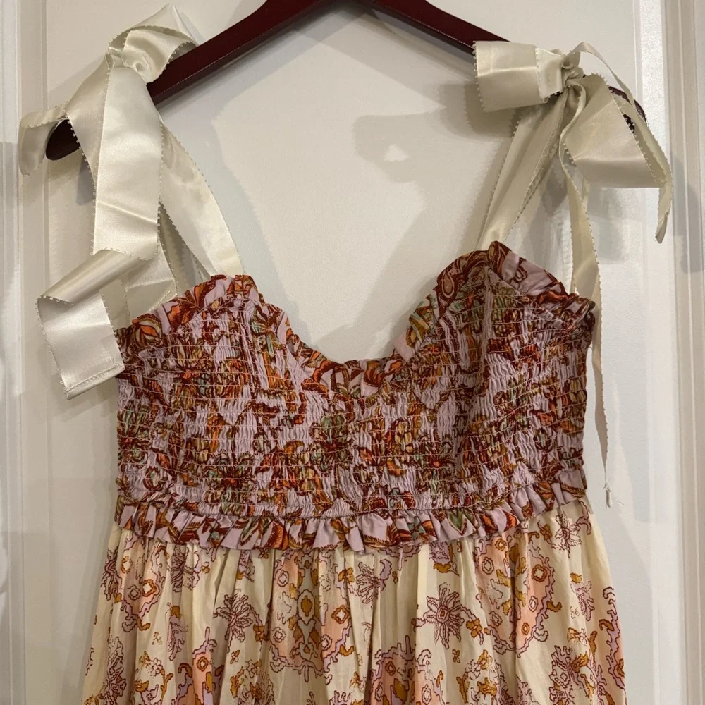 Free People Bluebell Maxi In Lilac Combo Tiered Dress